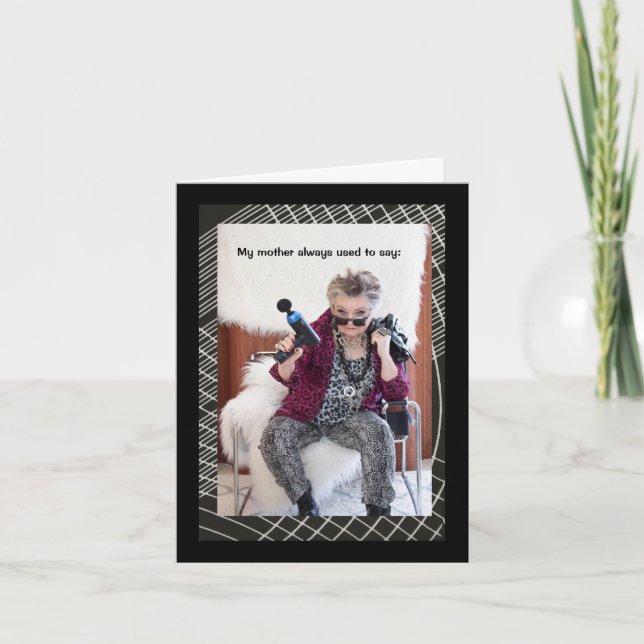 Tarjeta Humorístico envejeciendo el cumpleaños (Anverso)