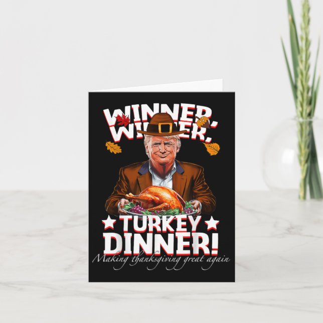 Tarjeta Humorístico ganador de Trump, cena turca gracias (Anverso)