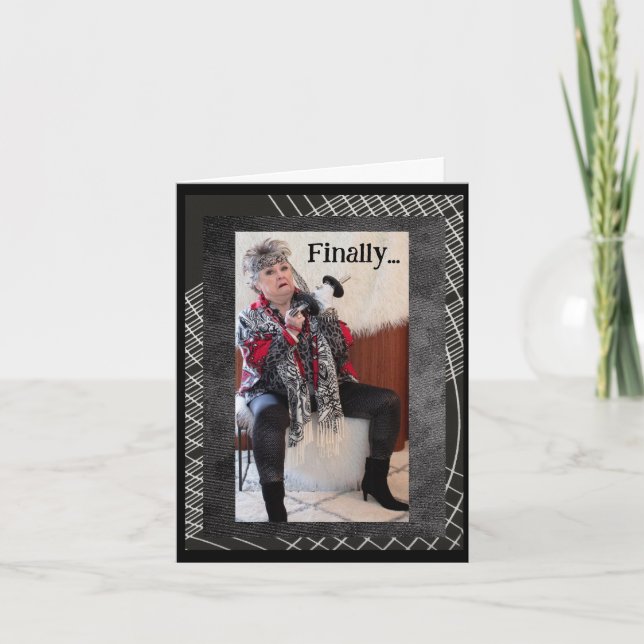 Tarjeta Humorístico ir del invierno a la carta de primaver (Anverso)