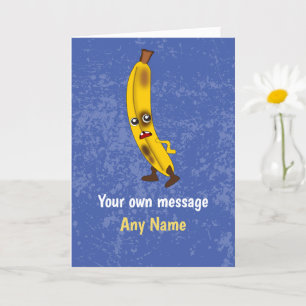 Tarjeta Humorístico Sr. Banana - Cumpleaños de Fruta de Ma