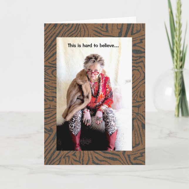 Tarjeta Humorístico y aterrador que me consideren adulto (Anverso)