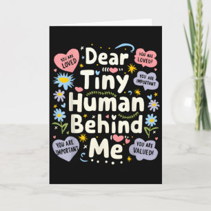 Tarjeta Humoroso querido pequeño humano detrás de mí