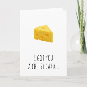 Tarjeta Humorosos cumpleaños, aniversario, queso con tarje