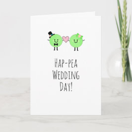 Tarjeta Humourous Boda Card Cute Peas
