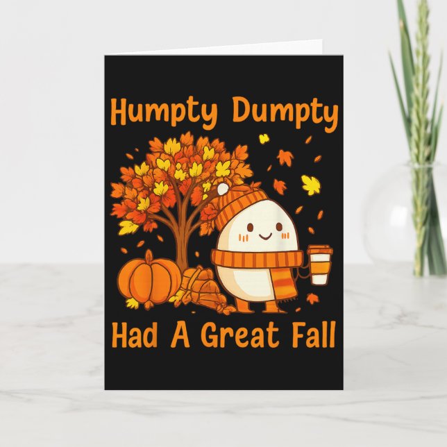 Tarjeta Humpty Dumpty Had A Great Fall Halloween Thanksgiv (Anverso)