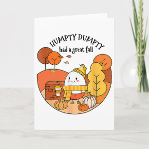 Tarjeta Humpty Dumpty Tuvo Una Gran Caída El Otoño De Acci