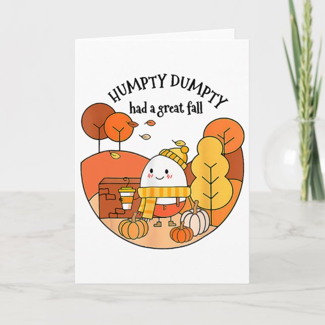 Tarjeta Humpty Dumpty Tuvo Una Gran Caída El Otoño De Acci (Anverso)