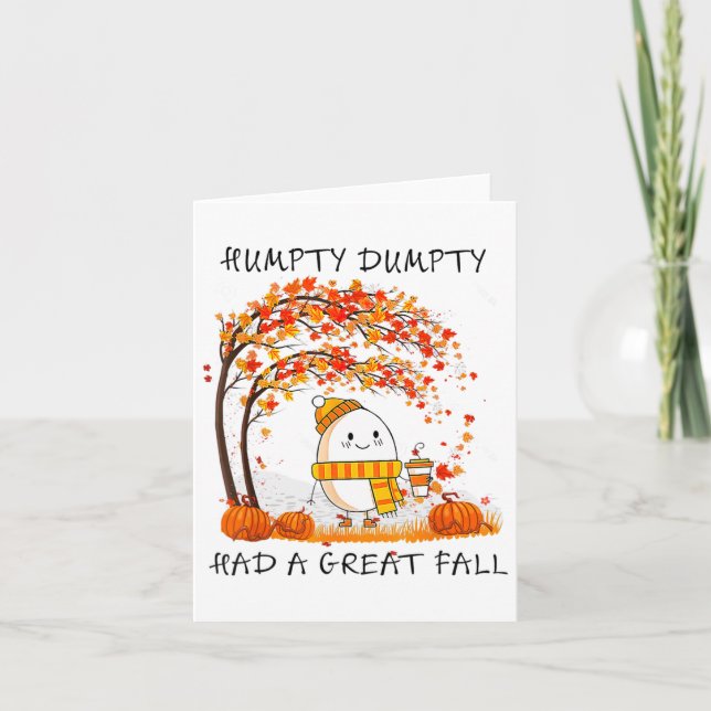 Tarjeta Humpty Dumpty Tuvo Una Gran Caída El Otoño De Acci (Anverso)