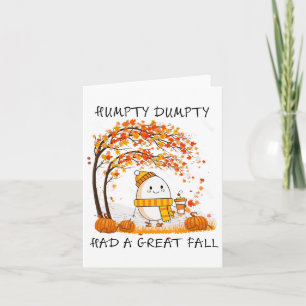 Tarjeta Humpty Dumpty Tuvo Una Gran Caída El Otoño De Acci