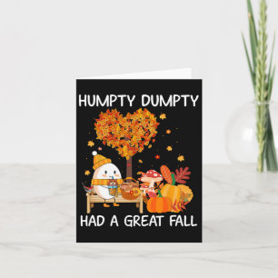 Tarjeta Humpty Dumpty Tuvo Una Gran Caída Feliz Otoño Para