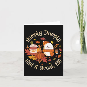Tarjeta Humpty Dumpty Tuvo Una Gran Caída Feliz Otoño Para
