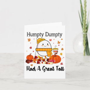 Tarjeta Humpty Dumpty Tuvo Una Gran Caída Graciosa En El O