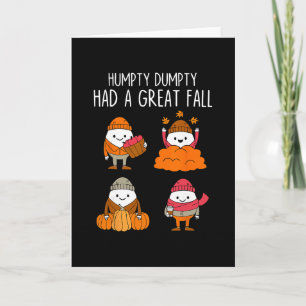Tarjeta Humpty Dumpty Tuvo Una Gran Caída Hojas De Otoño A