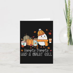 Tarjeta Humpty Dumpty Tuvo Una Gran Caída Hojas De Otoño D