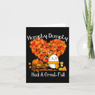 Tarjeta Humpty Dumpty Tuvo Una Gran Caída Hojas De Otoño G