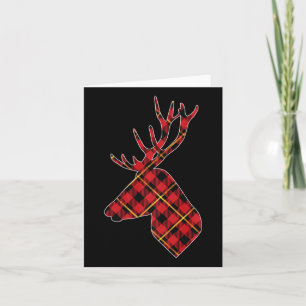 Tarjeta Hun, Navidades de cabeza de reno de búfalo rojo