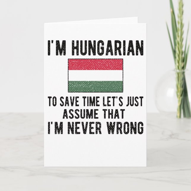 Tarjeta Hungarian Heritage Hungary Roots Hungarian Flag (Anverso)