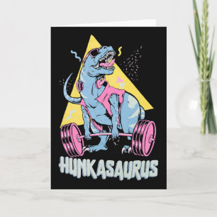 Tarjeta Hunkasaurus T Rex Dinosaur Divertido Gimnasio Y En