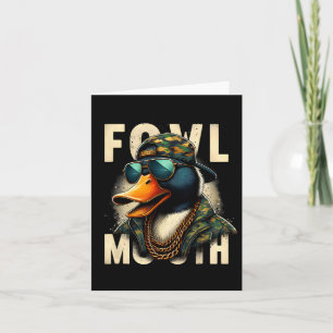 Tarjeta Hunter Fowl Boca Pato Cazando Goose Caza Graciosa 