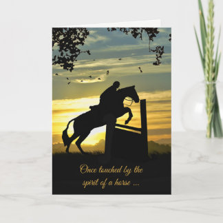 Tarjeta Hunter Jumper Horse Sympathy Card