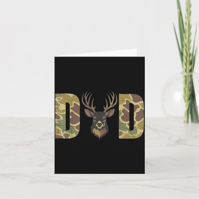 Tarjeta Hunting Dad Camo Deer Hunting Gift From Son Daught (Anverso)