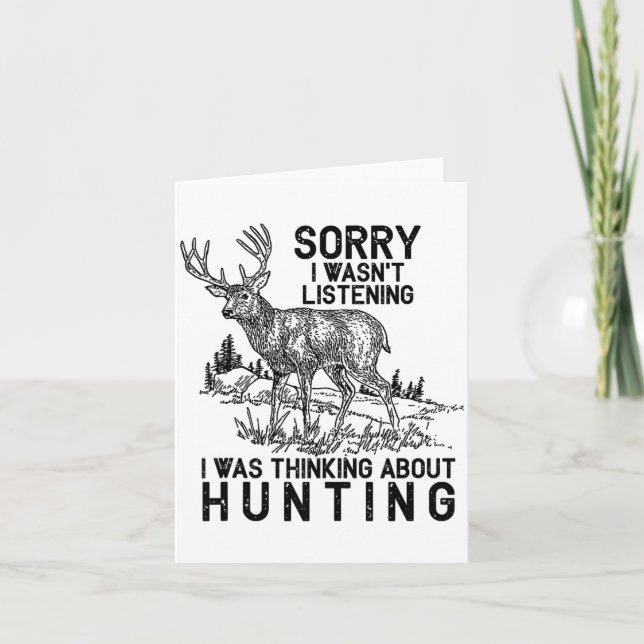 Tarjeta Hunting - Deer Funny Quote Hunter Gift Tank Top  (Anverso)