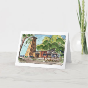 Tarjeta Huntington Beach plegado Notecard