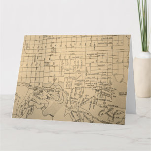 Tarjeta Huntington, mapa del vintage de WV