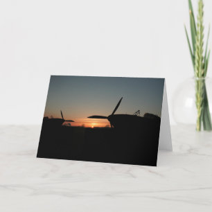 Tarjeta huracán atardecer