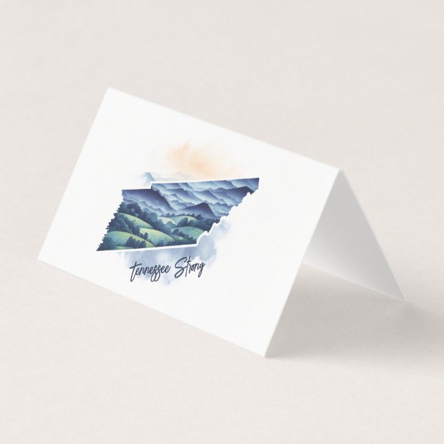 Tarjeta Huracán Helene Relief Tennessee Strong (Anverso)