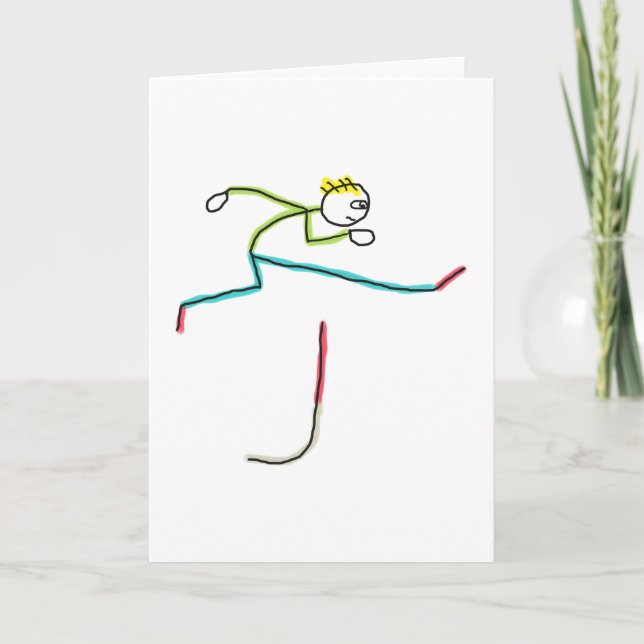 Tarjeta Hurdling Stickman (Anverso)