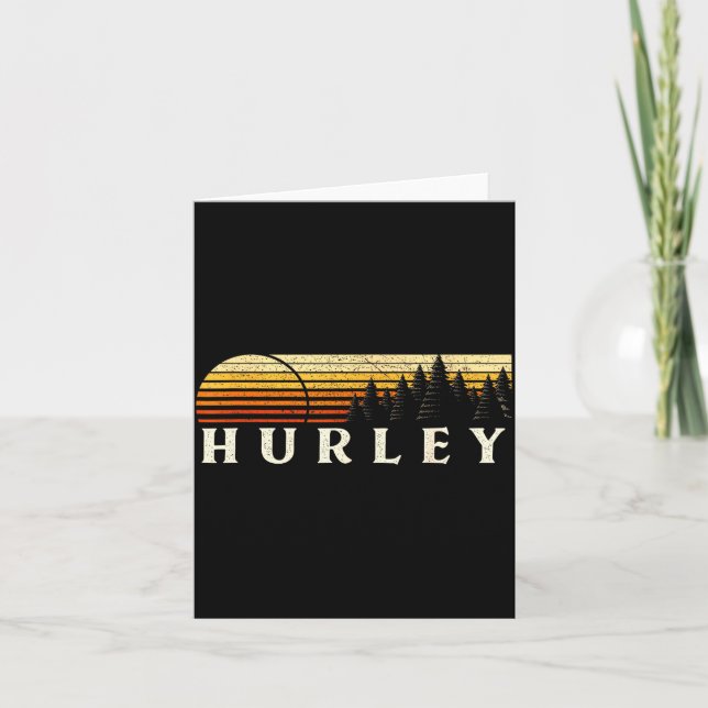 Tarjeta Hurley, Ky Vintage Sunset Retro  (Anverso)