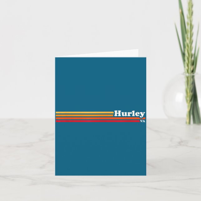 Tarjeta Hurley, Ky Vintage Sunset Retro  (Anverso)
