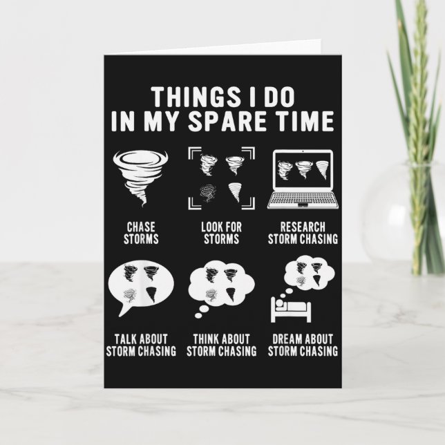 Tarjeta Hurricane Chasing Chaser Tornado Hunter Meteorolog (Anverso)