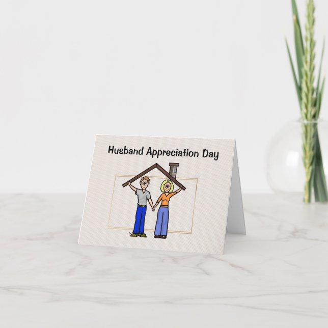 Tarjeta Husband Appreciation Day Roof Over Head Card (Anverso)