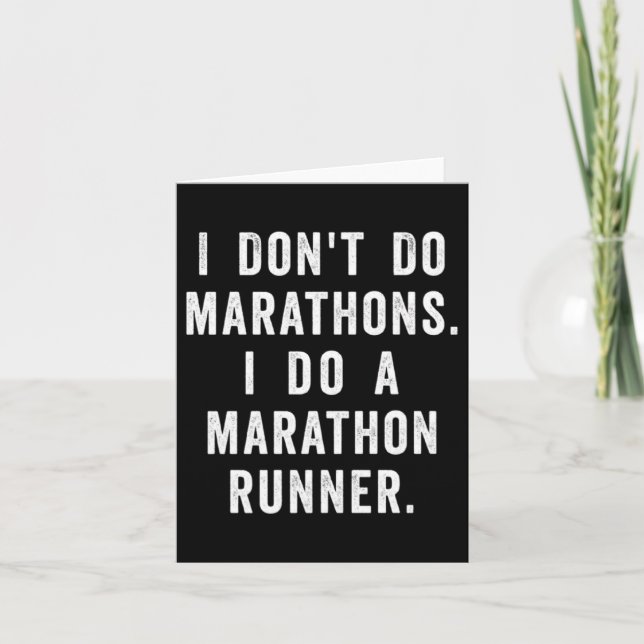 Tarjeta Husband I Dont Do Marathons I Do A Marathon Runne  (Anverso)