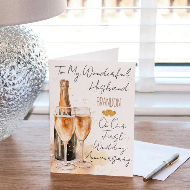 Tarjeta Husband Wedding Anniversary Card (Subido por el creador)