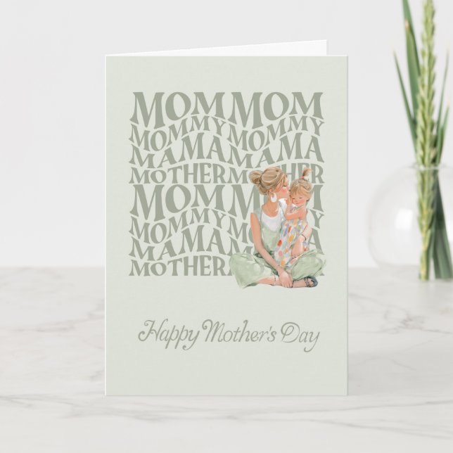 Tarjeta Husband's Mother's Day Card to Wife and Daughter (Anverso)