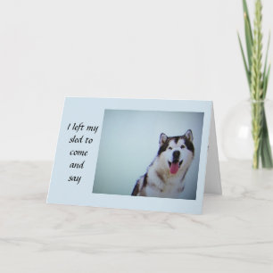 TARJETA **HUSKY DEJÓ SU ENCENDIDO PARA DECIR** **FELIZ CUM