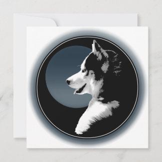 Tarjeta Husky Husky Husky Personalizada Siberian H