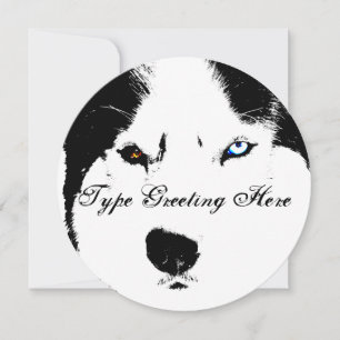 Tarjeta Husky Husky Husky Personalizada Siberian H