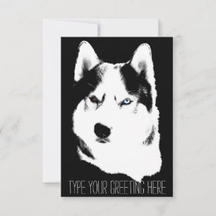 Tarjeta Husky Husky Husky Personalizada Siberian H