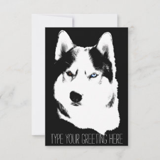 Tarjeta Husky Husky Husky Personalizada Siberian H