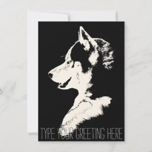 Tarjeta Husky Husky Husky Personalizada Siberian H