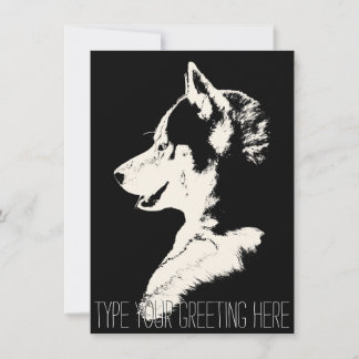 Tarjeta Husky Husky Husky Personalizada Siberian H