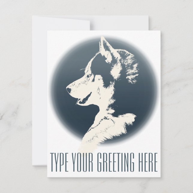 Tarjeta Husky Husky Husky Personalizada Siberian H (Anverso)