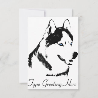 Tarjeta Husky Husky Husky Personalizada Siberian H