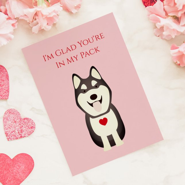Tarjeta Husky, perro Valentine, El día de San Vale (Subido por el creador)