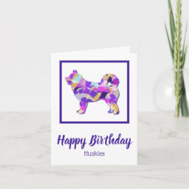Tarjeta Husky Siberian Dog Silhouette PPY&B Cumpleaños