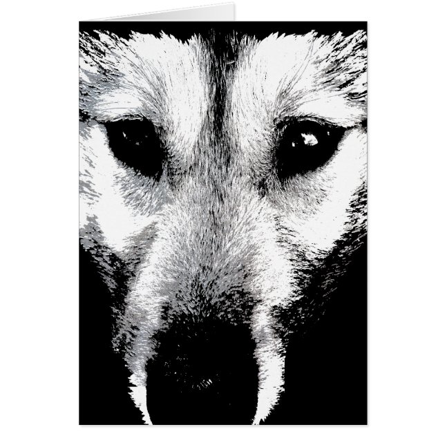 Tarjeta Husky Siberian Tarjeta Malamute Wolf Dog C (Frente)
